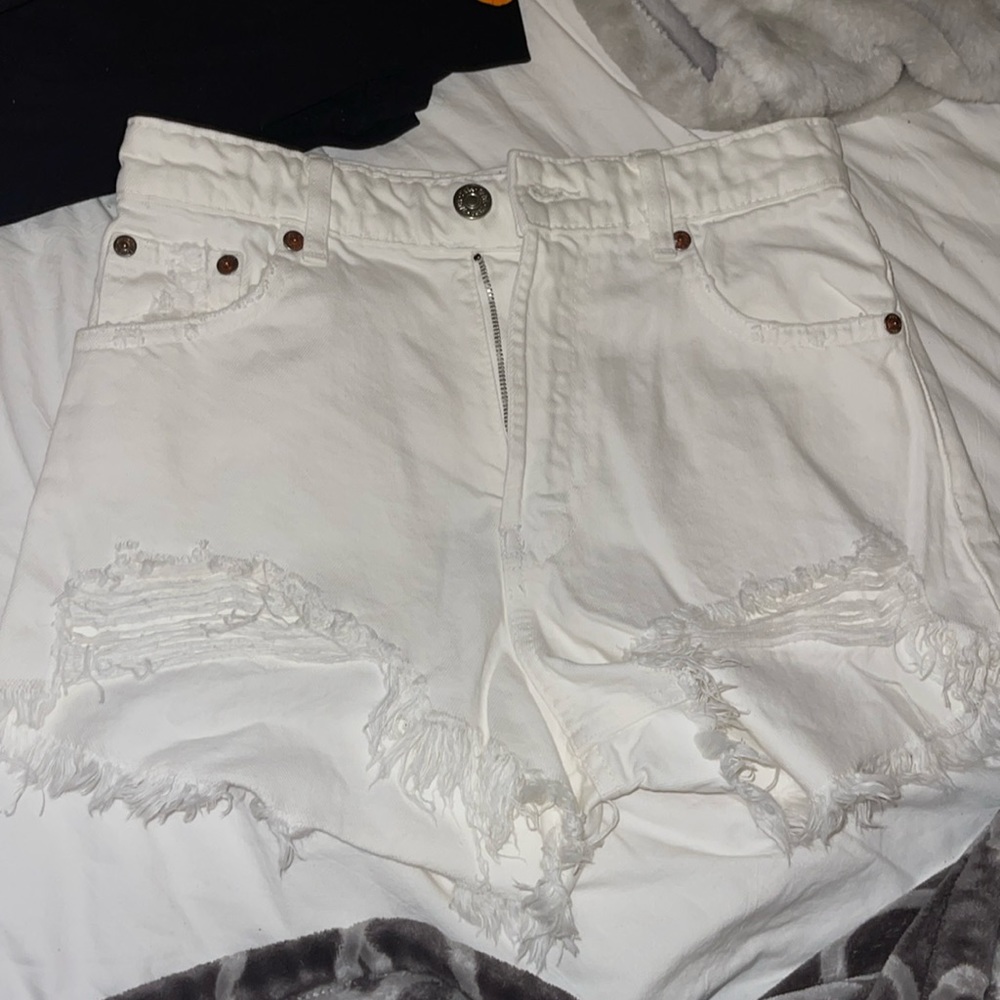 Zara TRF High Rise Denim Shorts